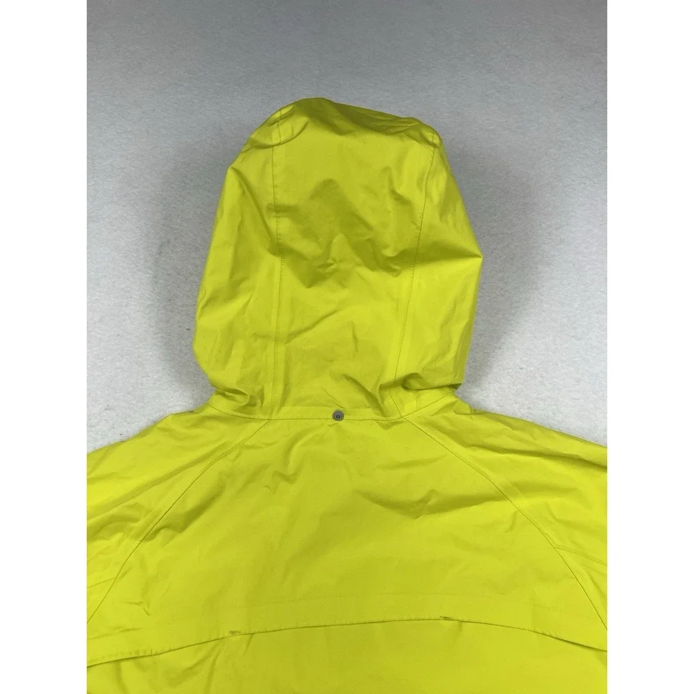 Rapha Commuter Cycling Jacket Yellow Hooded Waterproof Hi Vis Rain Mens - Med
